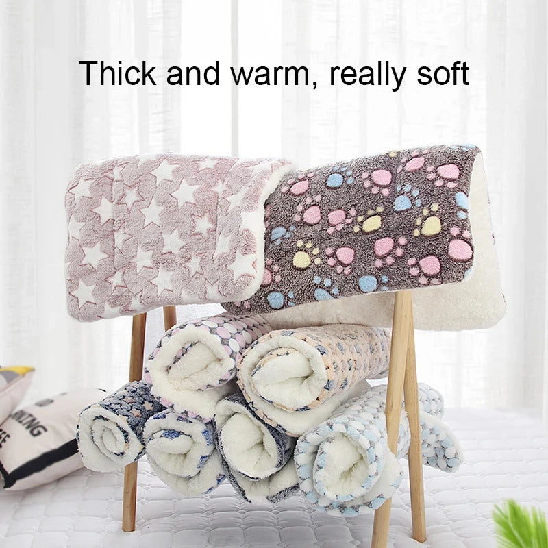 Calming Pet Mat - Flannel Pattern Sleeping Dog / Cat Bed
