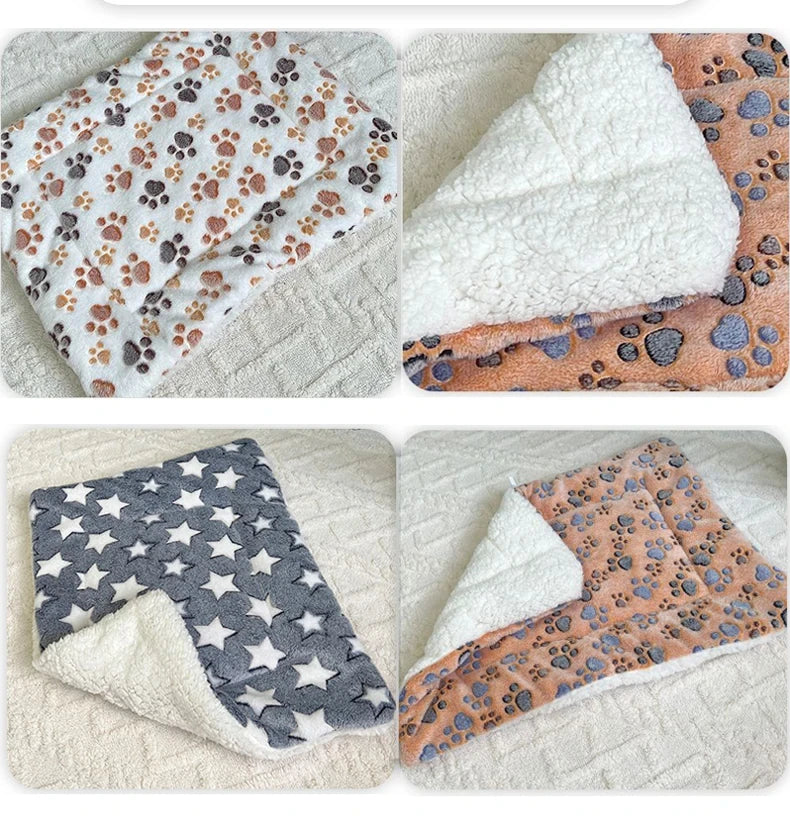 Calming Pet Mat - Flannel Pattern Sleeping Dog / Cat Bed