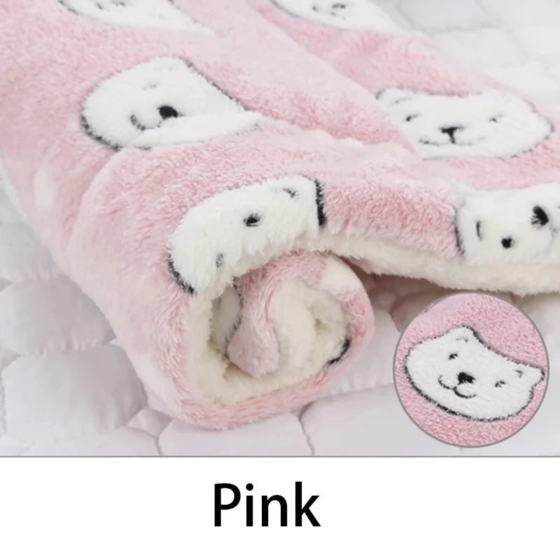 Calming Pet Mat - Flannel Pattern Sleeping Dog / Cat Bed
