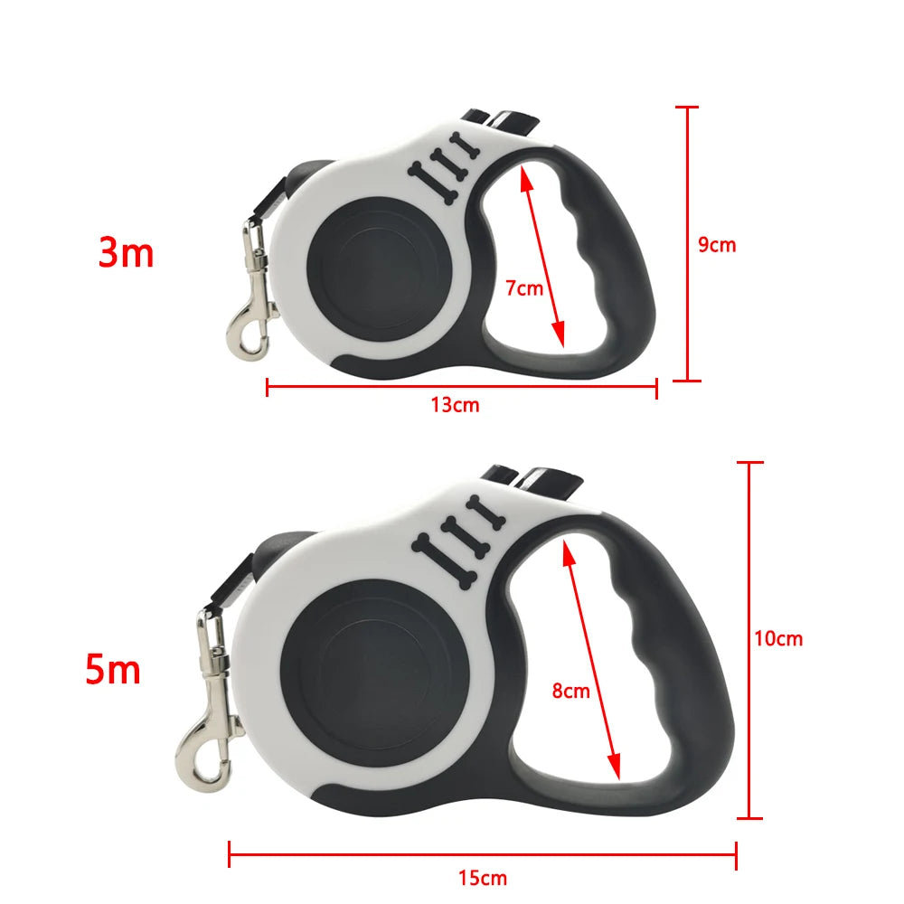 3m-5m Dog Lead - Automatic Retractable Strong Nylon Traction Rope