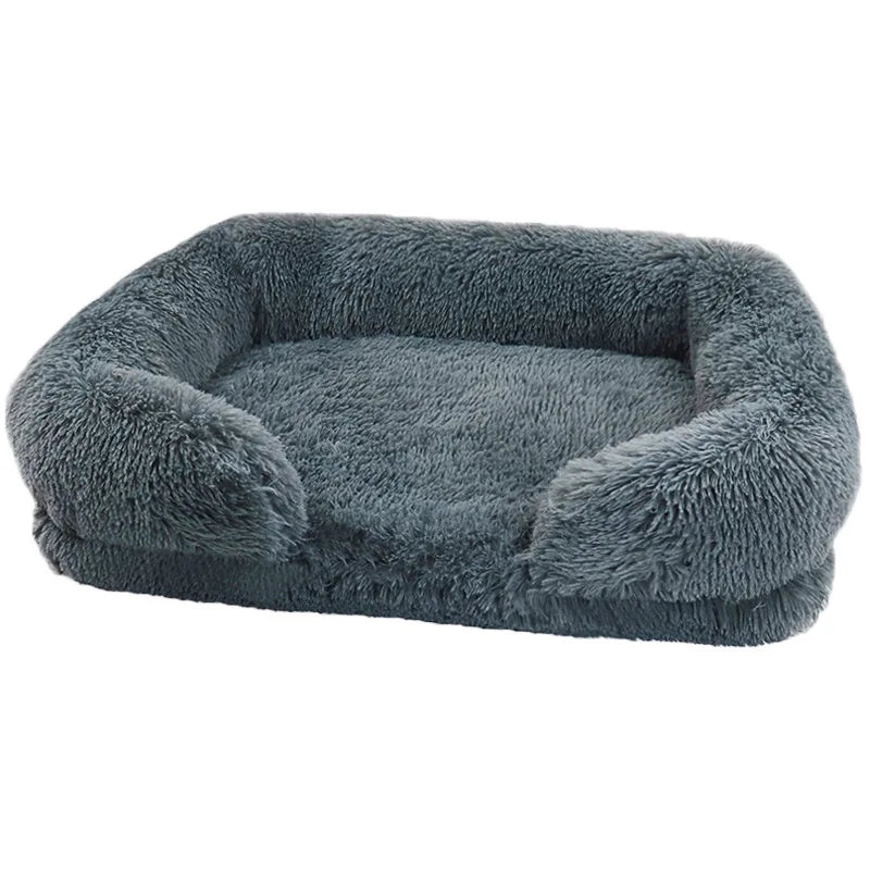 Fluffy Plush Pet Bed – Thick Padding, Ultra Cozy, Removable & Washable Cover