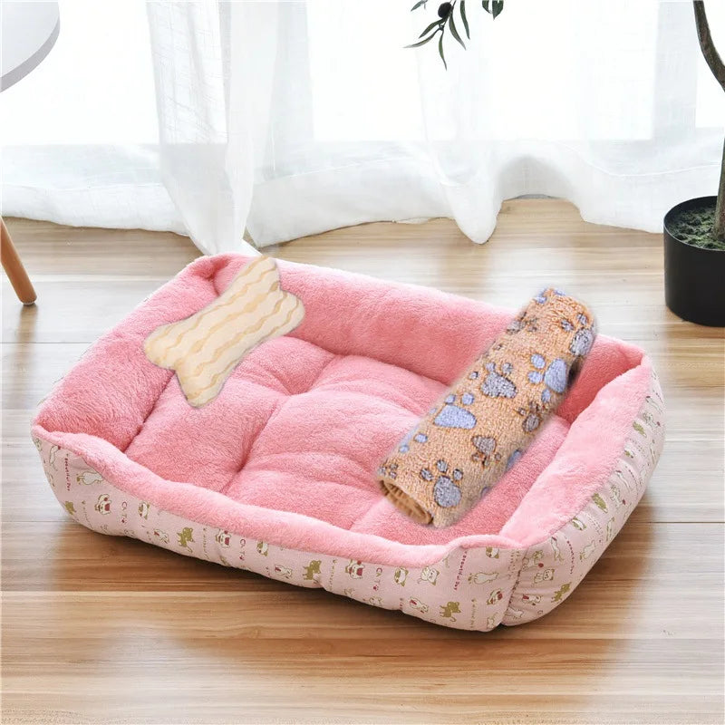 Fluffy Plush Pet Bed – Thick Padding, Ultra Cozy, Washable - Huge Color Combo To Choose From