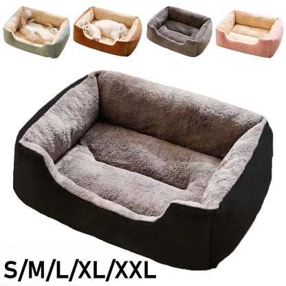 Two Tone Fabric Dog Bed With Soft & Fluffy Inner Liner & Colour Upholstery Exterior