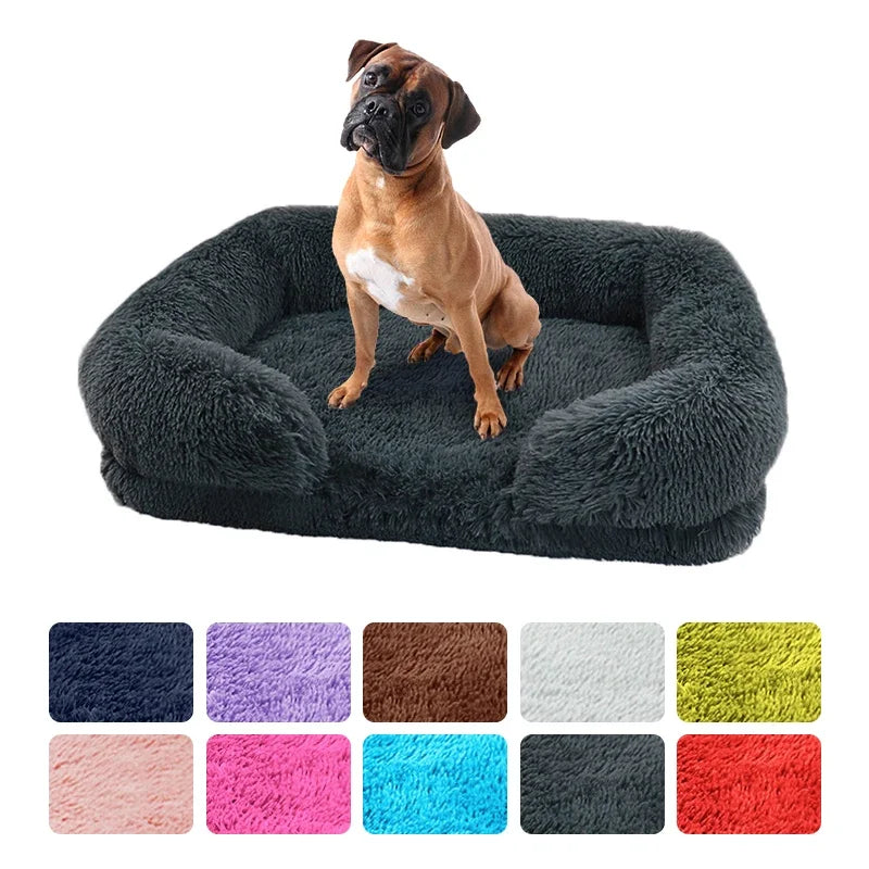 Fluffy Plush Pet Bed – Thick Padding, Ultra Cozy, Removable & Washable Cover