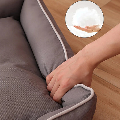 Oxford Dog Bed - Waterproof, Thickened Tough Cover, Cotton Filling & Bite-Resistant Upholstery