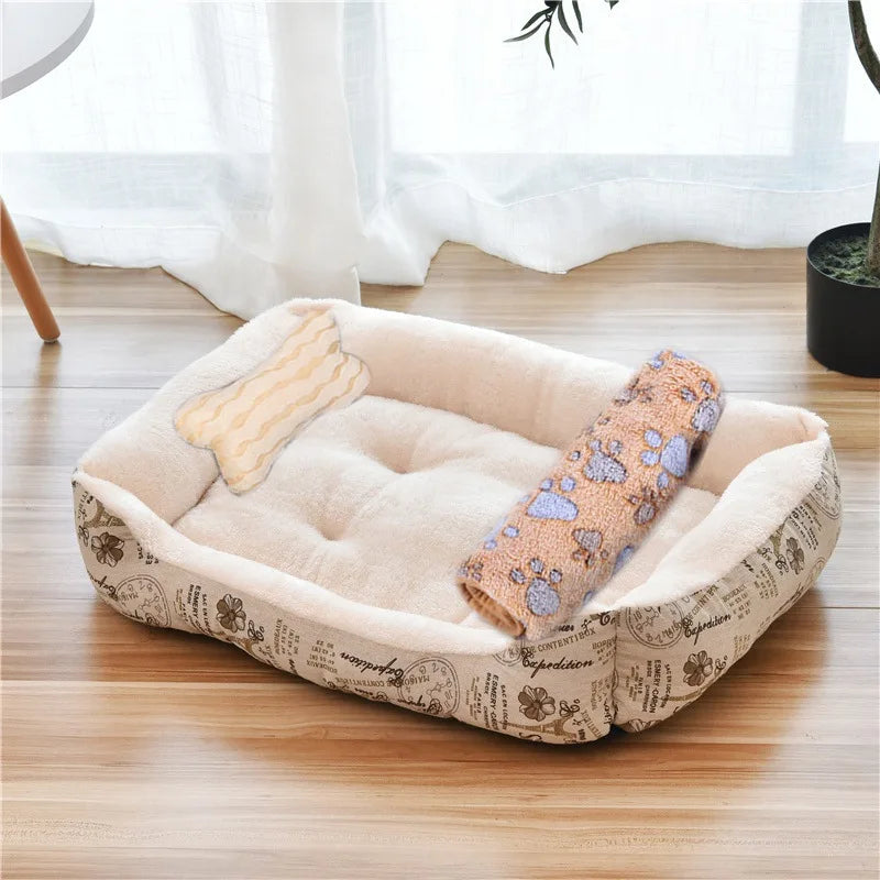Fluffy Plush Pet Bed – Thick Padding, Ultra Cozy, Washable - Huge Color Combo To Choose From