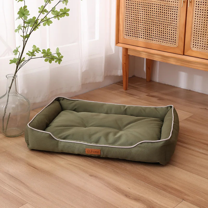 Oxford Dog Bed - Waterproof, Thickened Tough Cover, Cotton Filling & Bite-Resistant Upholstery