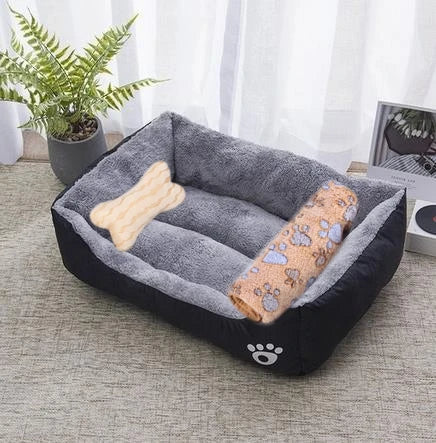 Fluffy Plush Pet Bed – Thick Padding, Ultra Cozy, Washable - Huge Color Combo To Choose From