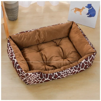 Super Soft 2-Tone Fabric Square Dog Bed – Stylish Comfort for Your Furry Friend