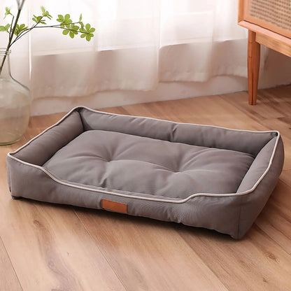 Oxford Dog Bed - Waterproof, Thickened Tough Cover, Cotton Filling & Bite-Resistant Upholstery