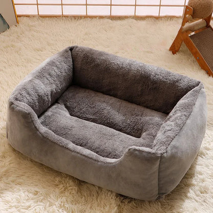 Two Tone Fabric Dog Bed With Soft & Fluffy Inner Liner & Colour Upholstery Exterior