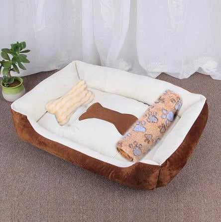 Fluffy Plush Pet Bed – Thick Padding, Ultra Cozy, Washable - Huge Color Combo To Choose From