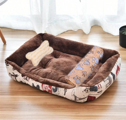 Fluffy Plush Pet Bed – Thick Padding, Ultra Cozy, Washable - Huge Color Combo To Choose From