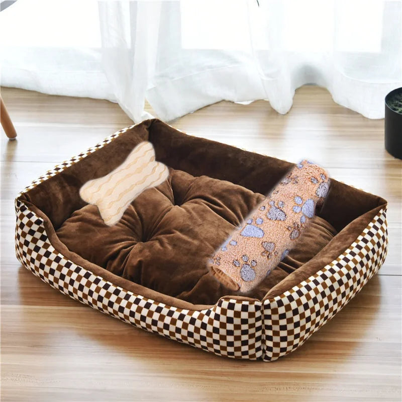 Fluffy Plush Pet Bed – Thick Padding, Ultra Cozy, Washable - Huge Color Combo To Choose From