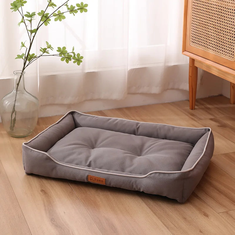 Oxford Dog Bed - Waterproof, Thickened Tough Cover, Cotton Filling & Bite-Resistant Upholstery