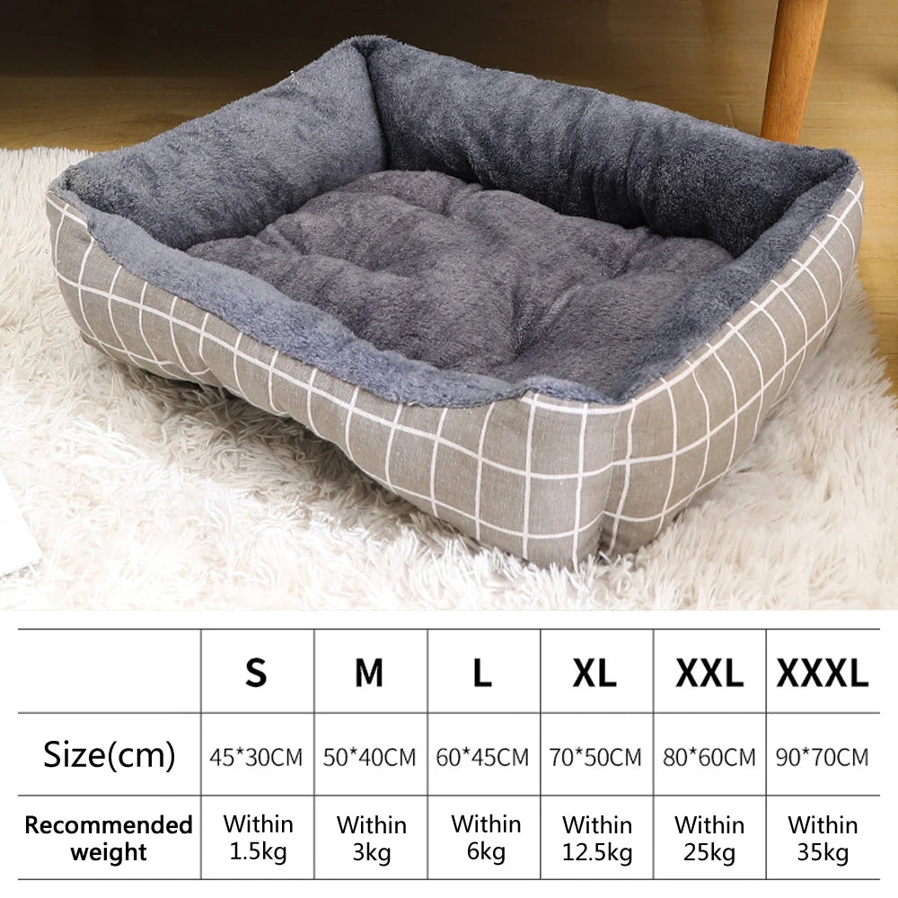 'Cambridge' Patterned Dog Beds With Fluffy Exterior & Designer Exterior