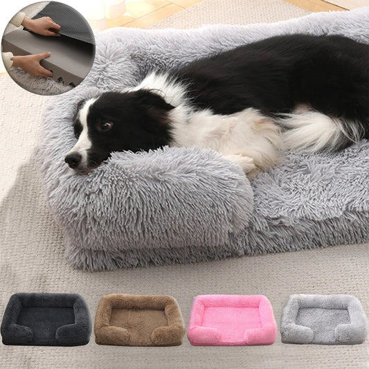 'Chelsea' Plush Dog Bed – Thick, Cozy, Removable Cover | Perfect Winter Sleep Haven