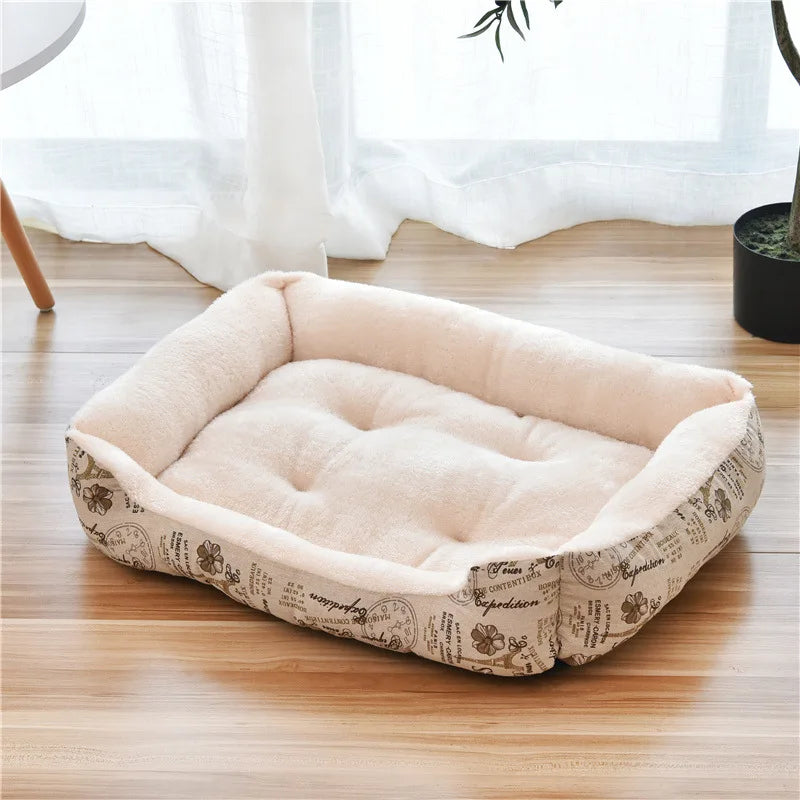 Fluffy Plush Pet Bed – Thick Padding, Ultra Cozy, Washable - Huge Color Combo To Choose From