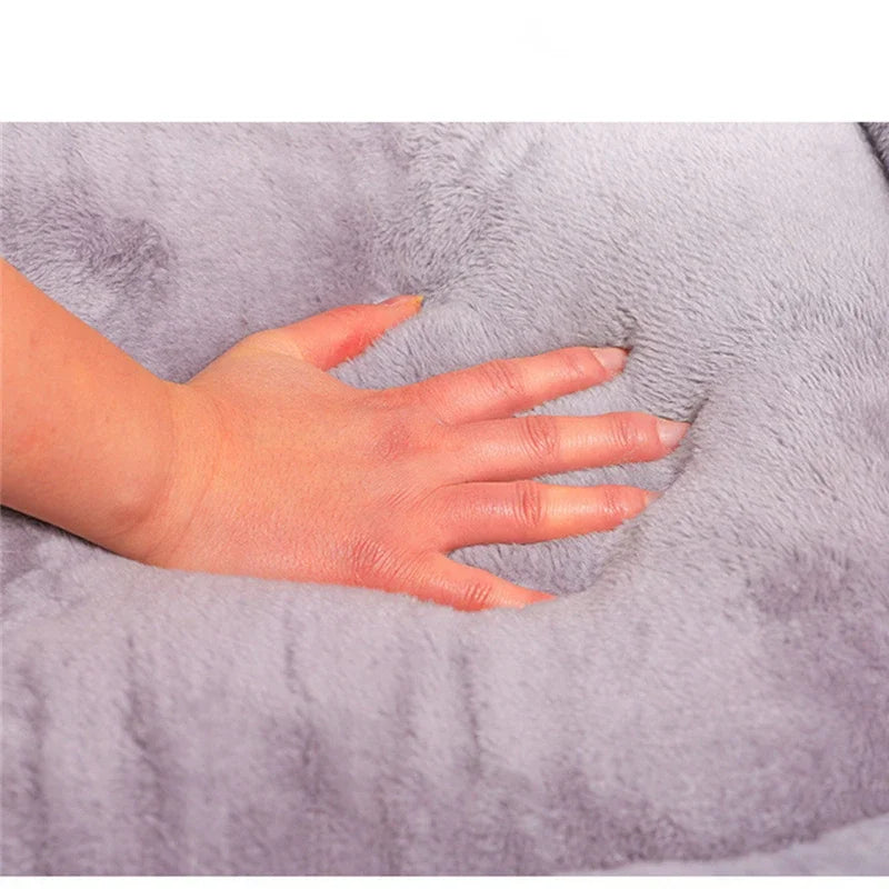 Super Soft 2-Tone Fabric Square Dog Bed – Stylish Comfort for Your Furry Friend