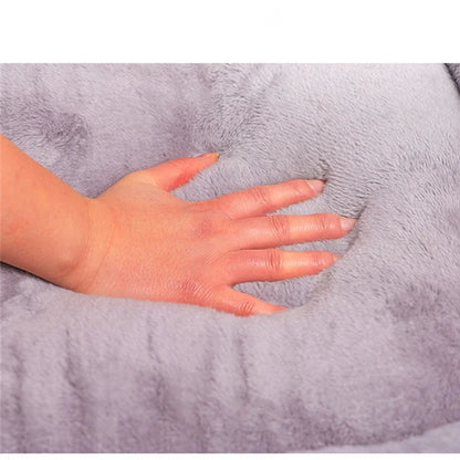 Super Soft 2-Tone Fabric Square Dog Bed – Stylish Comfort for Your Furry Friend