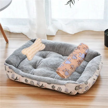Fluffy Plush Pet Bed – Thick Padding, Ultra Cozy, Washable - Huge Color Combo To Choose From