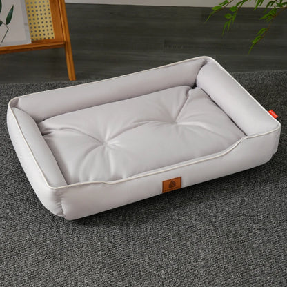 Oxford Dog Bed - Waterproof, Thickened Tough Cover, Cotton Filling & Bite-Resistant Upholstery