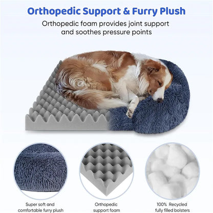 Fluffy Plush Pet Bed – Thick Padding, Ultra Cozy, Removable & Washable Cover