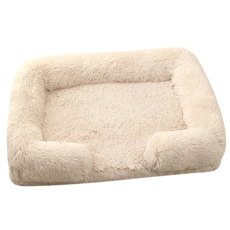 Fluffy Plush Pet Bed – Thick Padding, Ultra Cozy, Removable & Washable Cover