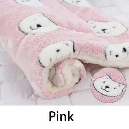 Calming Pet Mat - Flannel Pattern Sleeping Dog / Cat Bed