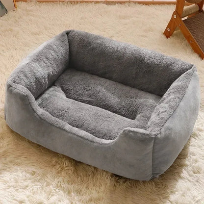 Two Tone Fabric Dog Bed With Soft & Fluffy Inner Liner & Colour Upholstery Exterior