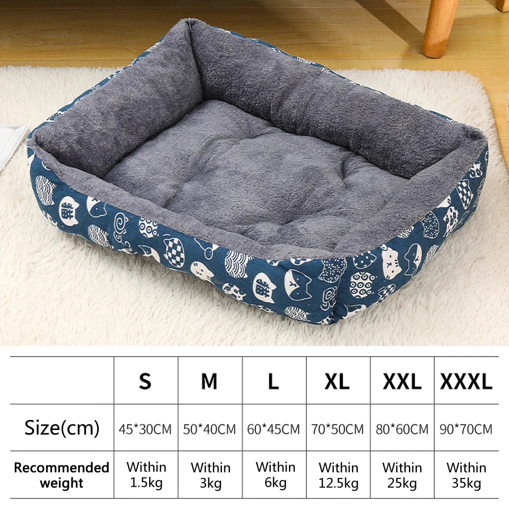 'Cambridge' Patterned Dog Beds With Fluffy Exterior & Designer Exterior