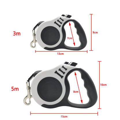 3m-5m Dog Lead - Automatic Retractable Strong Nylon Traction Rope
